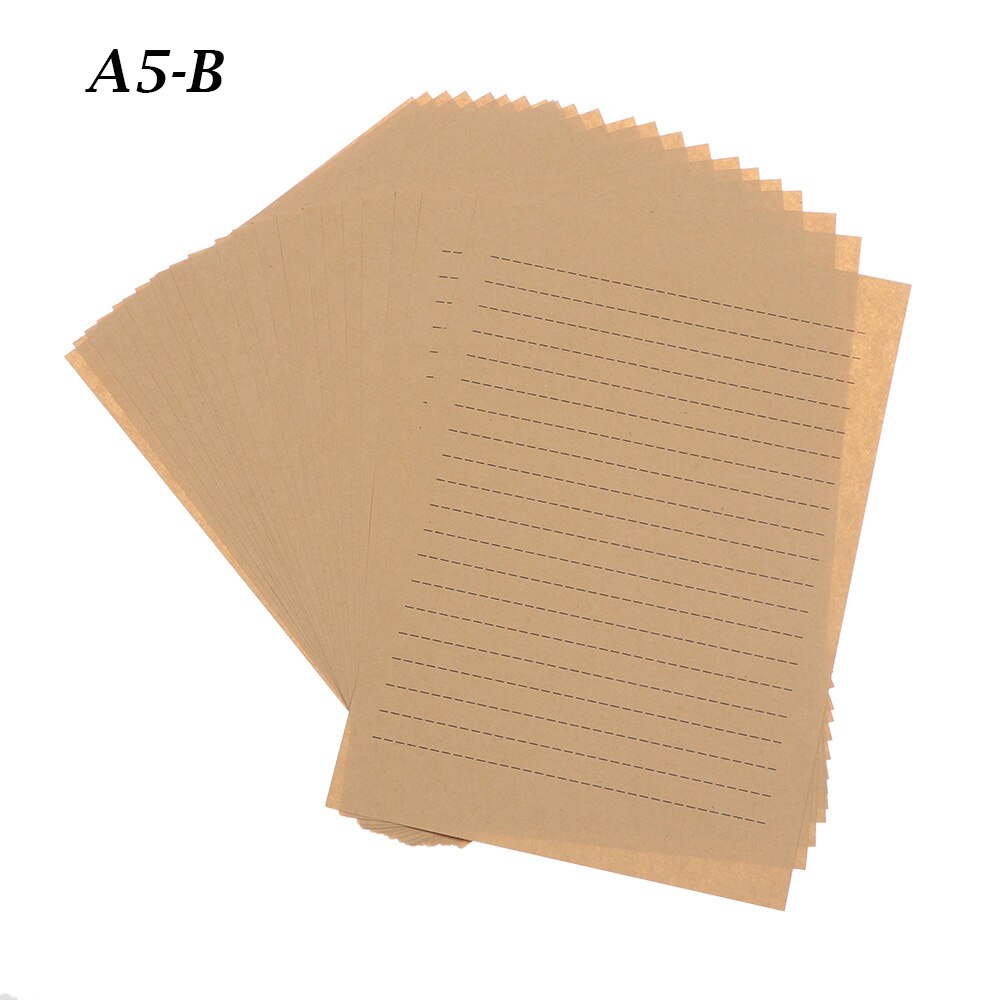 25 Sheets Retro Kraft Paper Empty Letter Paper Printing Writing Thick Memo Craft Paper Postcards DIY Graffiti Hand Making Paper: A5-B