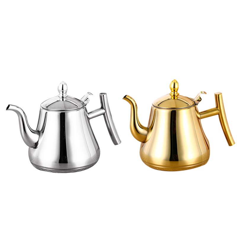 1000 Ml Stainless Steel Teapot with Removable Strainer,Coffee Pot ,Induction Cooker Tea Kettle Water Kettle