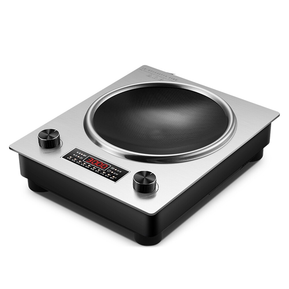 3000W Upgraded Concave Induction Cooker Household Concave Bottom Cooking Pan Integrated Commercial Battery Stove: AU