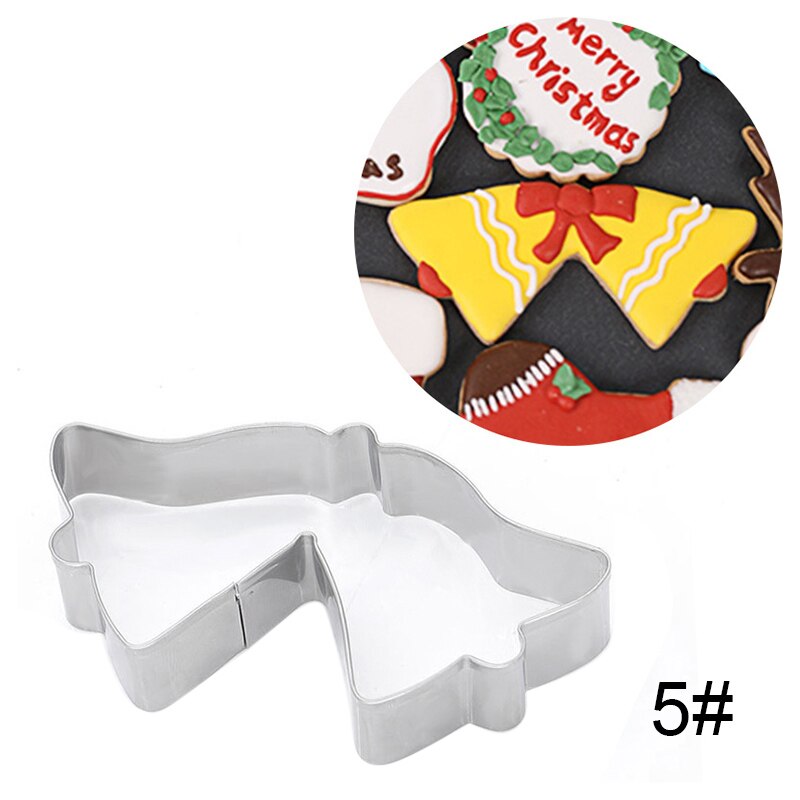 Rvs Kerst Cake Cookie Fondant Cutter Mold Bakken Cupcake Gebak Diy Gereedschap XHC88: 5