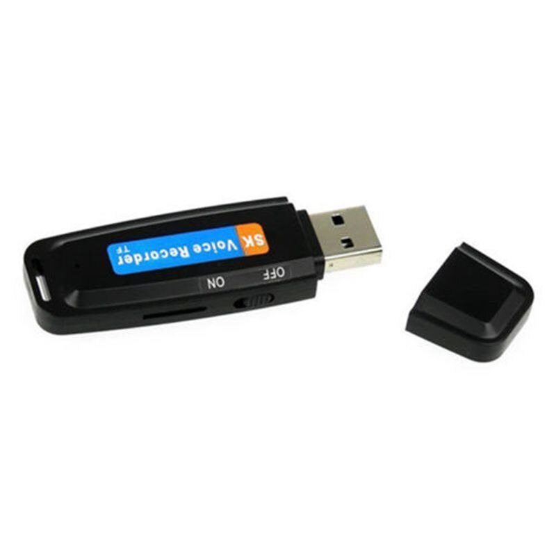 2 Stuks U-Disk Digital O Recorder Usb 3.0 Flash Drives Maximale Ondersteuning 32Gb Geheugenkaart-Zwart & Wit