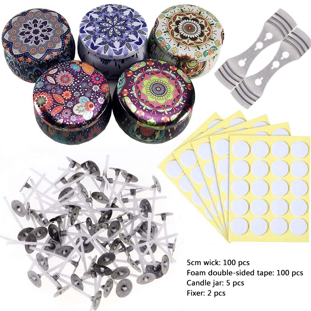 DIY Candle Crafting Tool Kit DIY Candles Craft Tools Candle Wick with Melting Pot Suitable for Beginner Candle Making: Type C