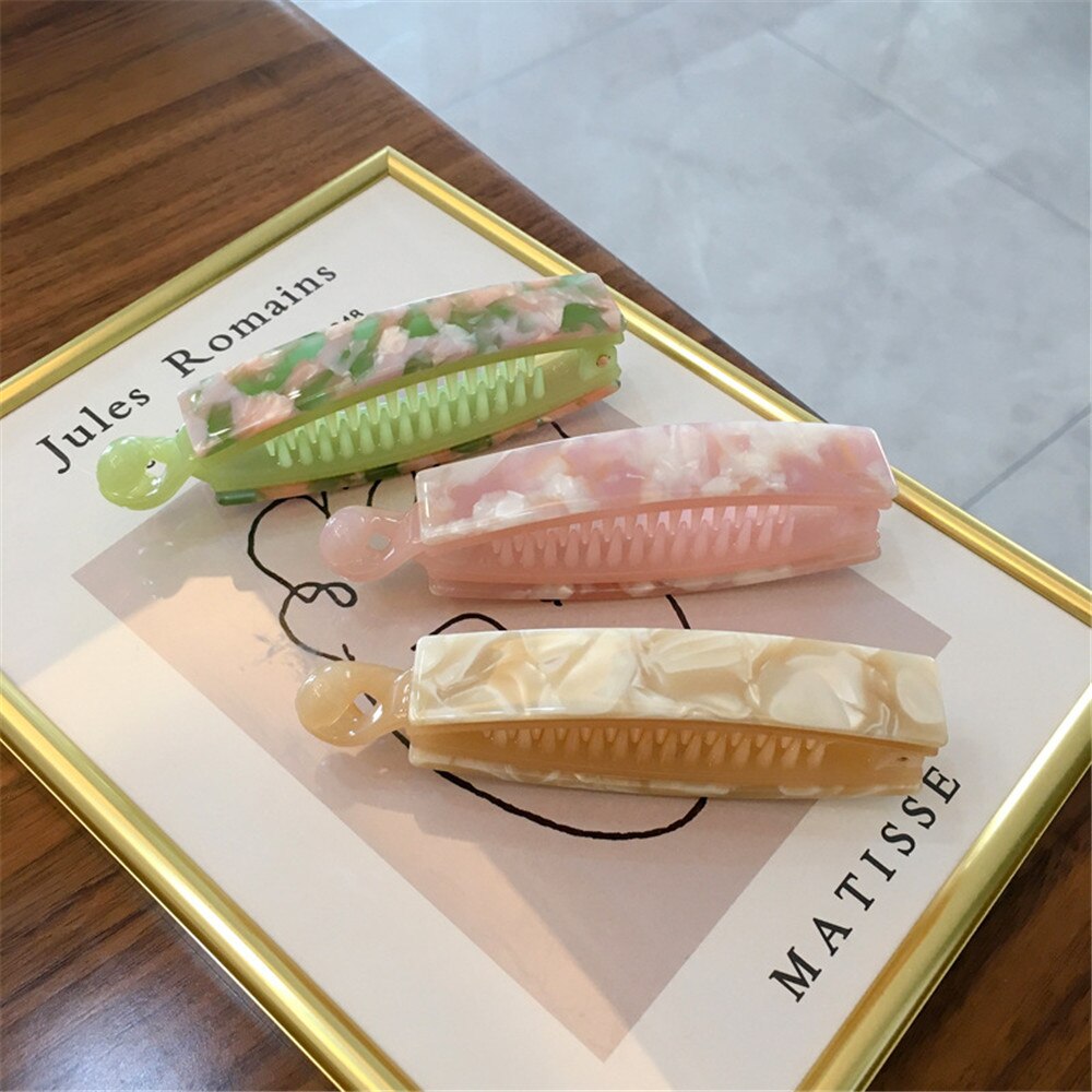 Vintage luipaard acetaat haarklemmen bananenklemmen vrouwen draaiende clips haarklemmen haarklemmen haaraccessoires
