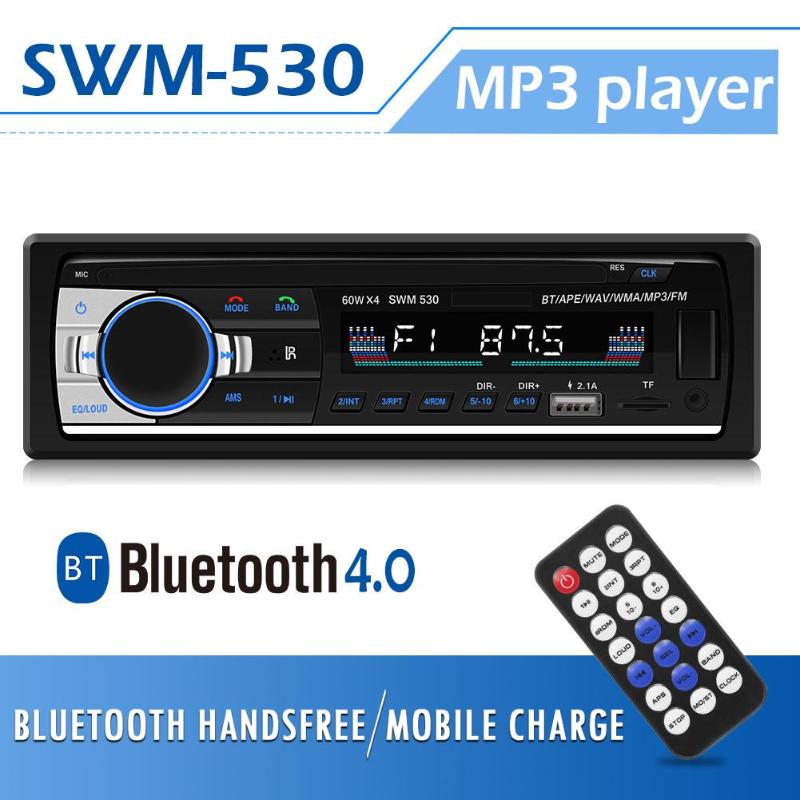 SWM 1hałas 12V radio samochodowe JSD-530 samochodowe stereofoniczny muzyka Bluetooth Autoradio odtwarzacz MP3 USB SD AUX wejście automatyczny audio MP3 odtwarzacz multimedialny