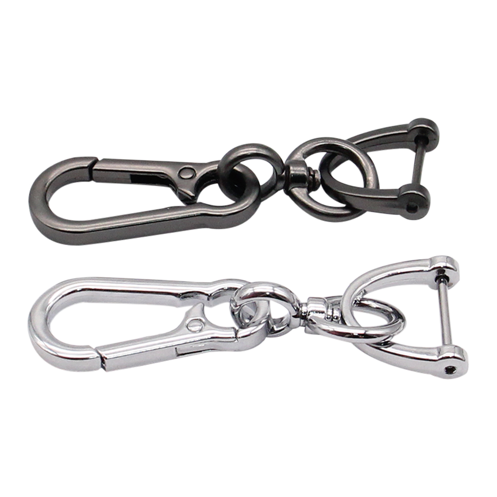 Anti-verloren autosleutel hanger creatieve eenvoudige sleutelhanger sterke karabijnhaak vorm roestvrijstalen sleutelhanger man unisex cadeau auto-interieur