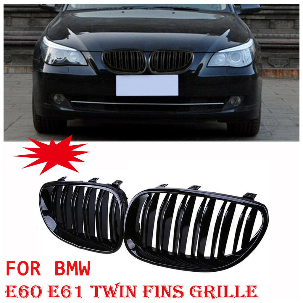 1 Paar Gloss Black Front Nier Roosters Grill Vervangen Voor Bmw E60 E61 5 Serie