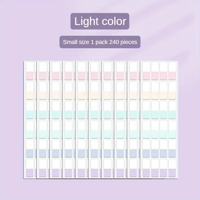 Morandi Colors Index Stickers, Light Color Index Notes, Transparent Writable Folder Sticky Notes: WHITE