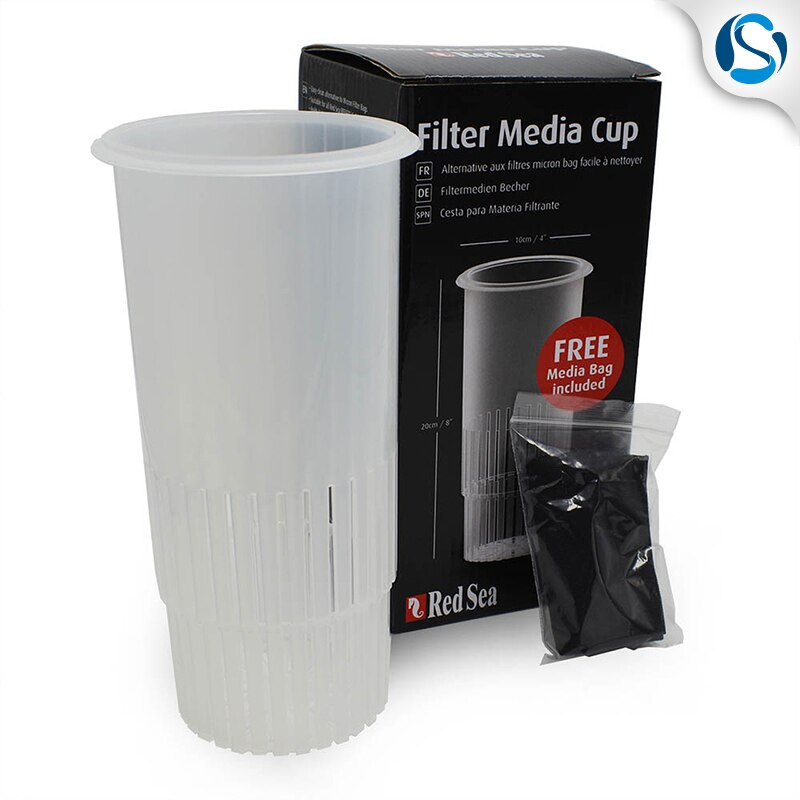 RED SEA Filter Media Cup with Free Bag Reef Fish Tank Aquarium Sock Easy to Clean