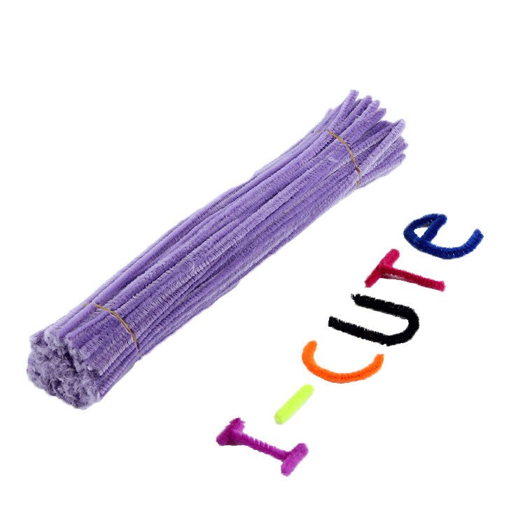 100 stuks 30cm Kleurrijke Chenille Stelen Chenille Kinderen Speelgoed Kerst Verjaardagsfeestje Decoraties Kunsten DIY Craft Supplies