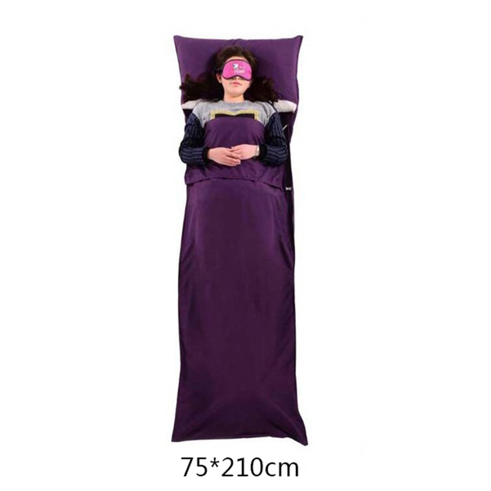 75/110cm x 210cm Ultralight Outdoor Slaapzak Camping Wandelen Zak Liner Draagbare Vouwen Reistassen