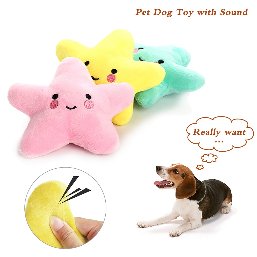 Étoile de mer vocale jouets pour animaux de compagnie en peluche jouet pour chiot dents pour animaux de compagnie nettoyage chien chat jouets