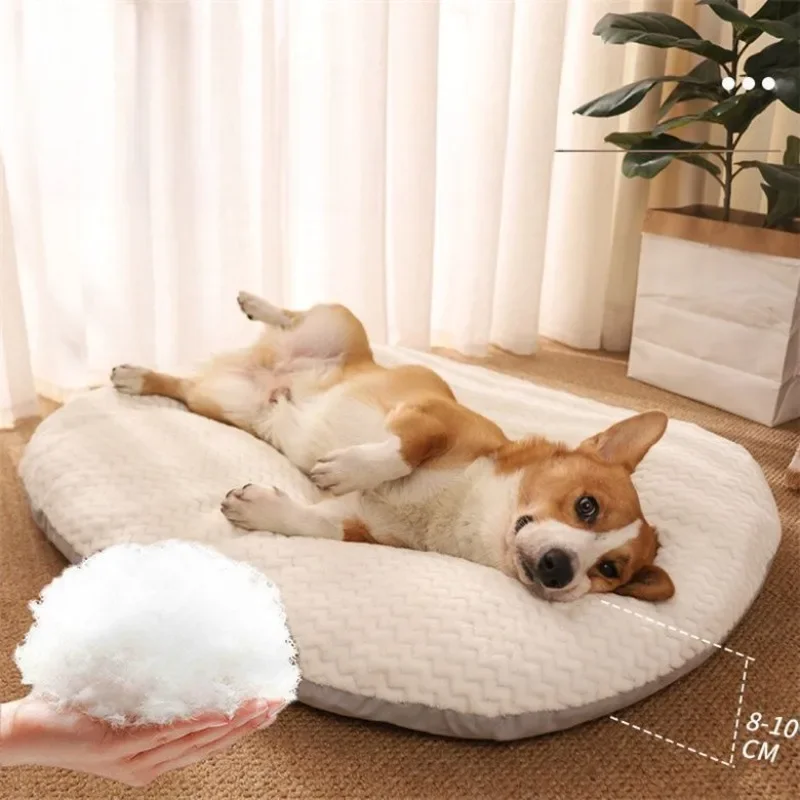 Huisdier Bedmat - Ademend Koraal Fleece - Wasbaar Kussen voor Middelgrote Grote Honden Katten