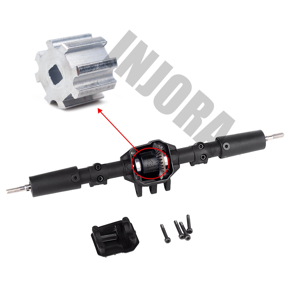 INJORA 1:10 RC orugas eje diferencial completo para Axial SCX10 II 90046 90047 RC Car Upgrade partes