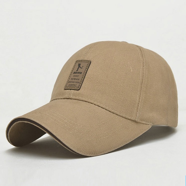 Mannen Verstelbare Baseball Cap Casual Leisure Hoeden Mode Jongen Snapback Hoed Caps: Dark Beige