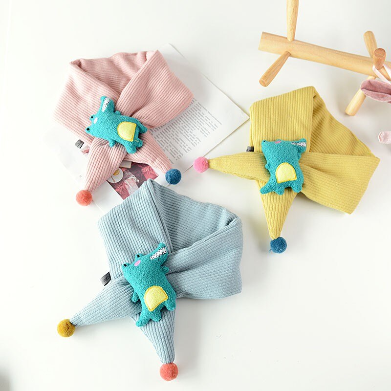 60-80cm Baby Schal Jungen Mädchen Winter Wärmer Karikatur aufbringen Schal Kleinkind Dicke Baumwolle Kragen Schals Kleinkind Halstücher