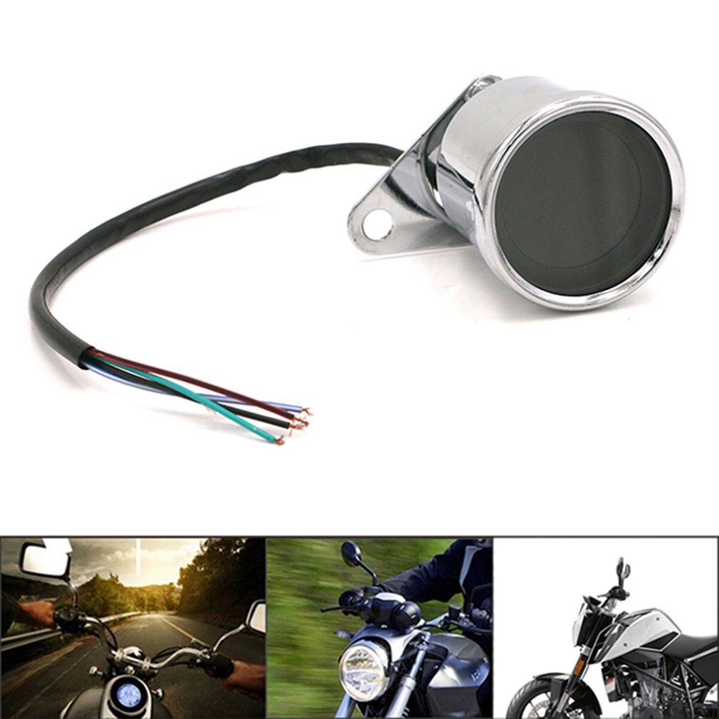 Universel moto numérique moto compteur de vitesse rétro LCD odomètre café Racer tachymètre indicateur Scooter ATV mètre