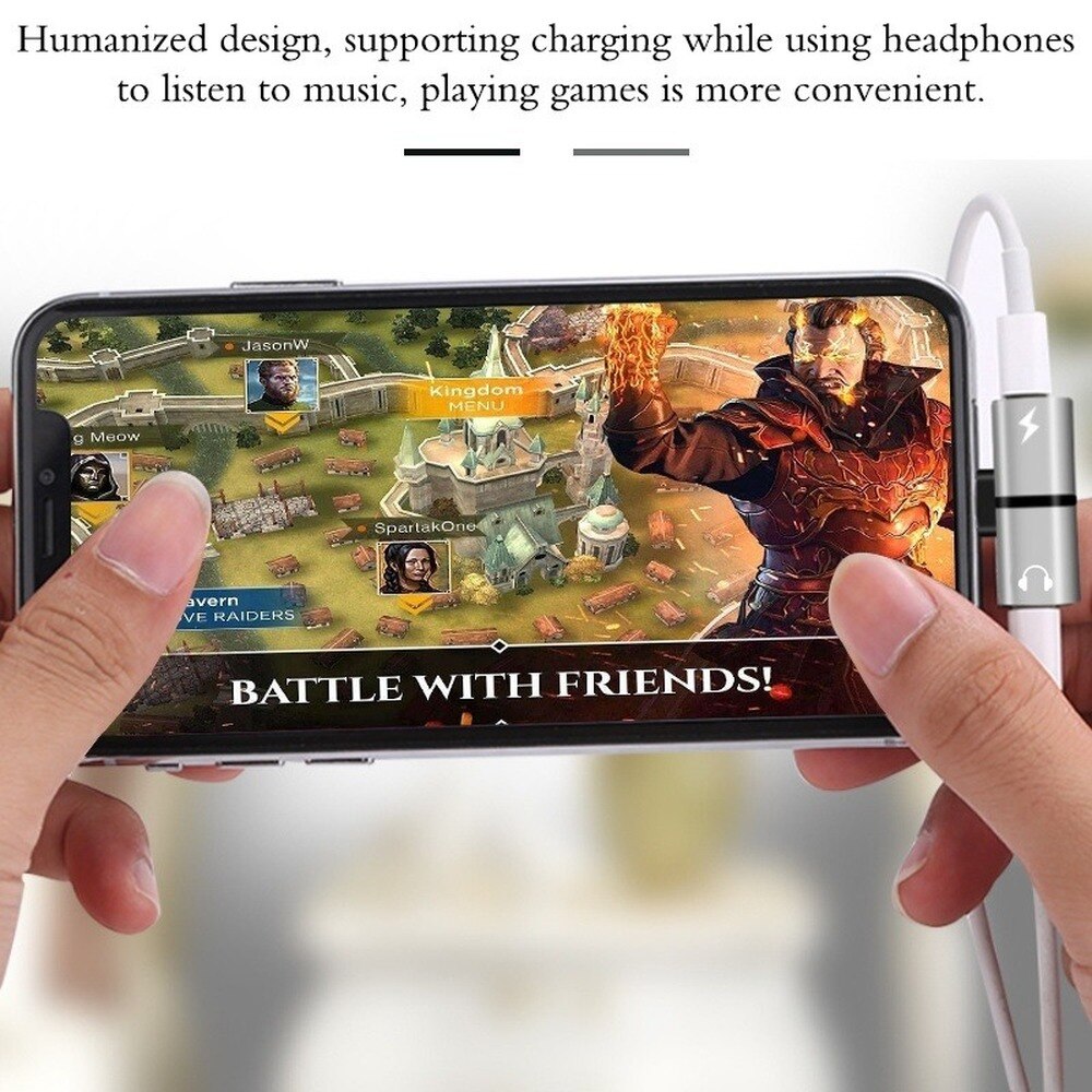2 In 1 T-Vorm Vrouwelijke Lightning Naar Doub Bliksem Jack Aux Opladen Adapter Voor Verlichting Splitter Hoofdtelefoon Voor iphone 11 8 7 Se