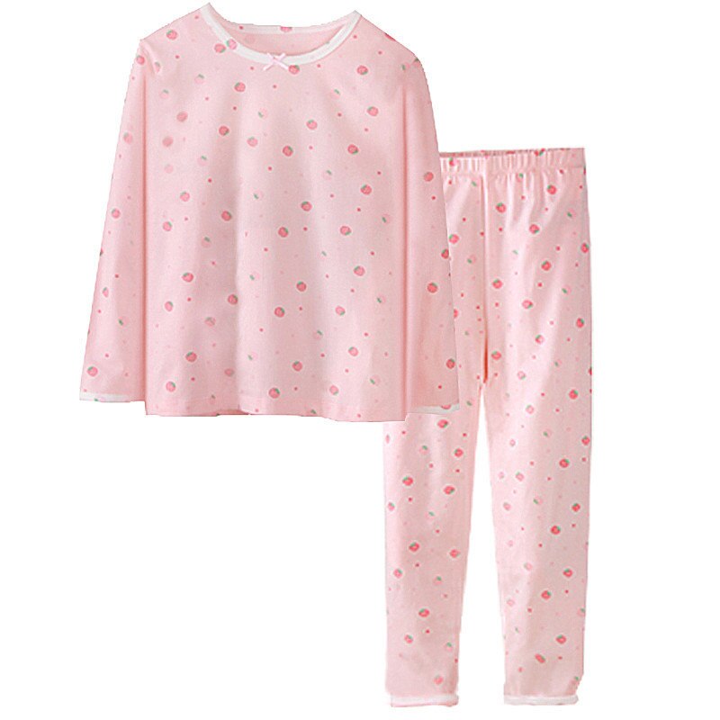 Kinderen Casual Pyjama Kleding Set Meisjes Leuke Nachtkleding Pak Sets Kinderen Lange Mouwen + Broek 2 Stuk Katoen pyjama Sets: A3 / 90