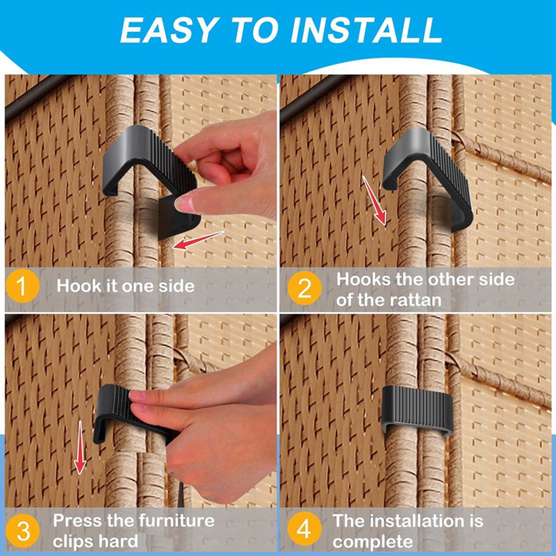 Outdoor Patio Rieten Meubels Clips, Gesegmenteerde Rotan Sofa Meubels