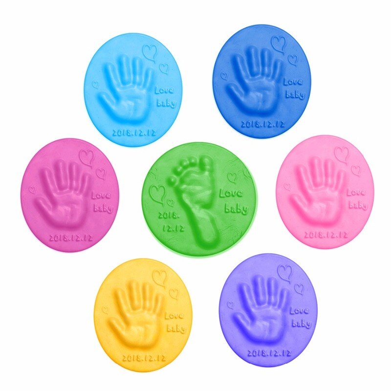 DIY huella de bebé de 40g, juguete con huella de bebé, almohadilla de pata de impresión, tableta de tinta de mano para padres e hijos, huella de aby ultra ligera