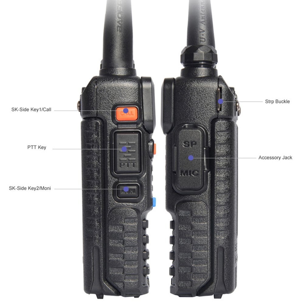 Baofeng BF-F8 + Walkie Talkie Politie Twee Manier Radio Baofeng F8 + 5W Uhf Vhf Dual Band Outdoor Lange bereik Ham Transceiver