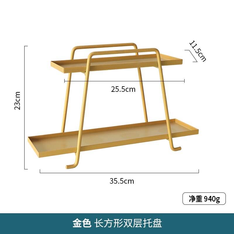 Luxe Metalen Cake Stand Gouden Bruiloft Snack Plaat Dessertbord Set Dienblad Verjaardag Ondersteuning Gateau Keuken Benodigdheden 50: 35.5x23x11.5cm