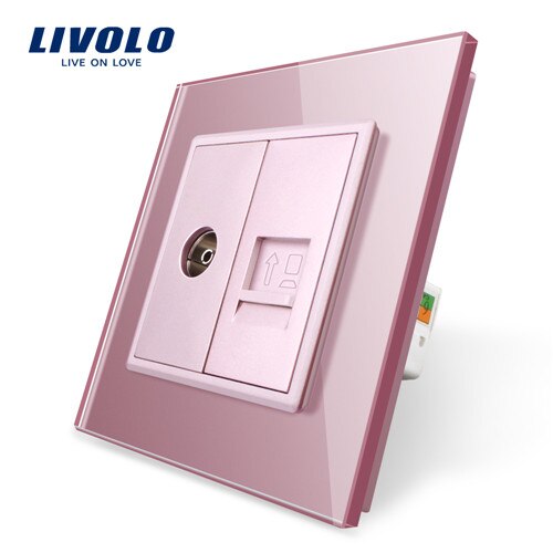 Livolo luxe Muur Touch Sensor Schakelaar, Lichtschakelaar, schakelaar power, Kristal Glas, Stopcontact, multifunctionele sockets, Gratis Keuze