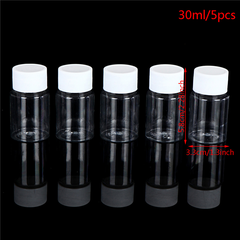 5Pcs Hervulbare Flessen 15Ml/20Ml/30Ml/50Ml/100Ml/150ml/200Ml Plastic Pet Clear Lege Seal Flessen Container: Licht Geel