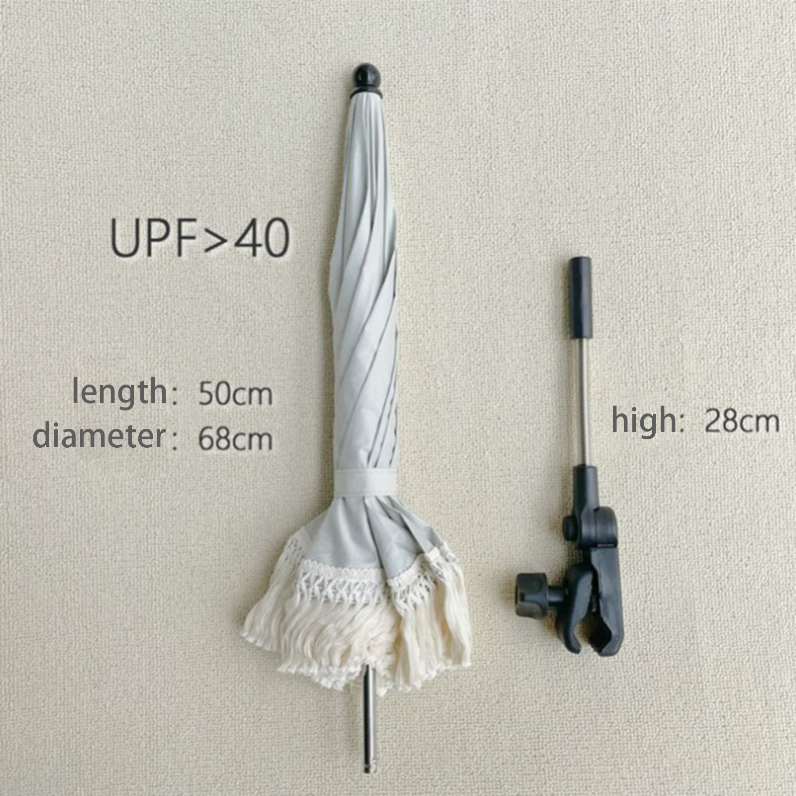 Passeggino parasole con morsetto UV accessori per passeggini universali coperture per tettoie per ruote Base sportiva protezione per supporto indossabile