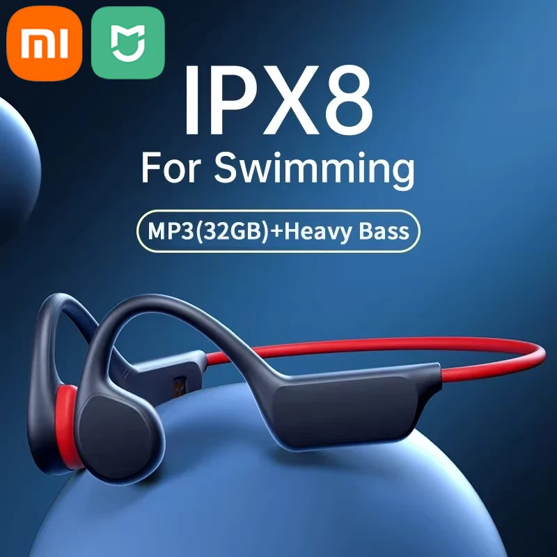 Xiaomi Mijia Bot Geleiding Oortelefoon Bluetooth Draadloze Ipx8 Waterdichte Mp3 Speler Hoofdtelefoon Met Microfoon Headset Zwemmen Oordopjes