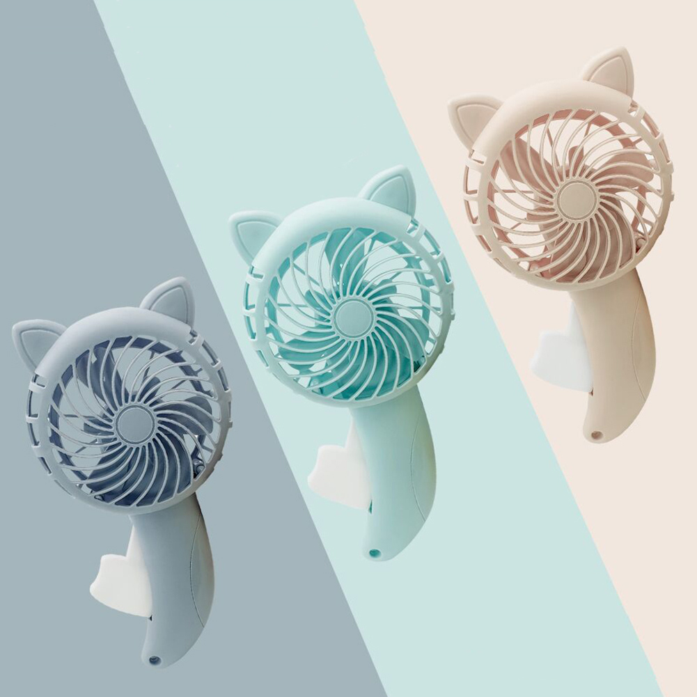 Ventilateur portable à pression manuelle, 3 couleurs, sans batterie, mignon, pour la maison