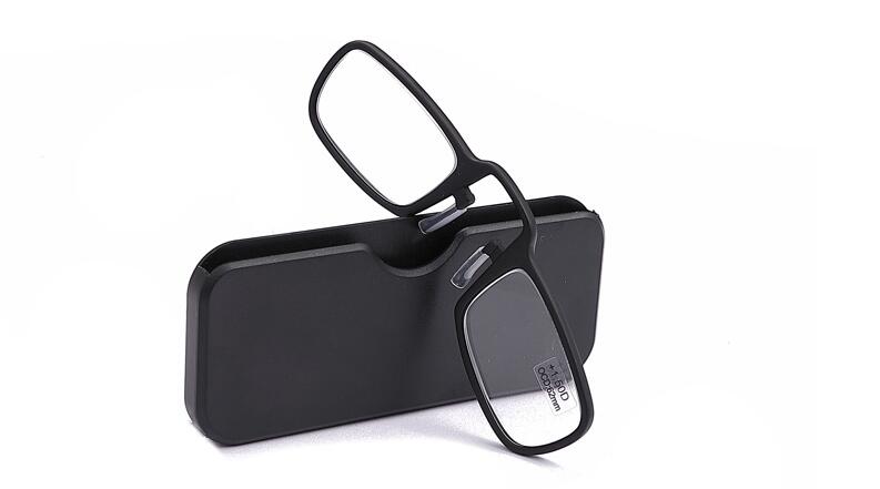Evunhuo læsebriller næse klip  +1.5to +2.5 stick hvor som helst, ultra let bærbar nødsituation sos tegneboglæser med etui