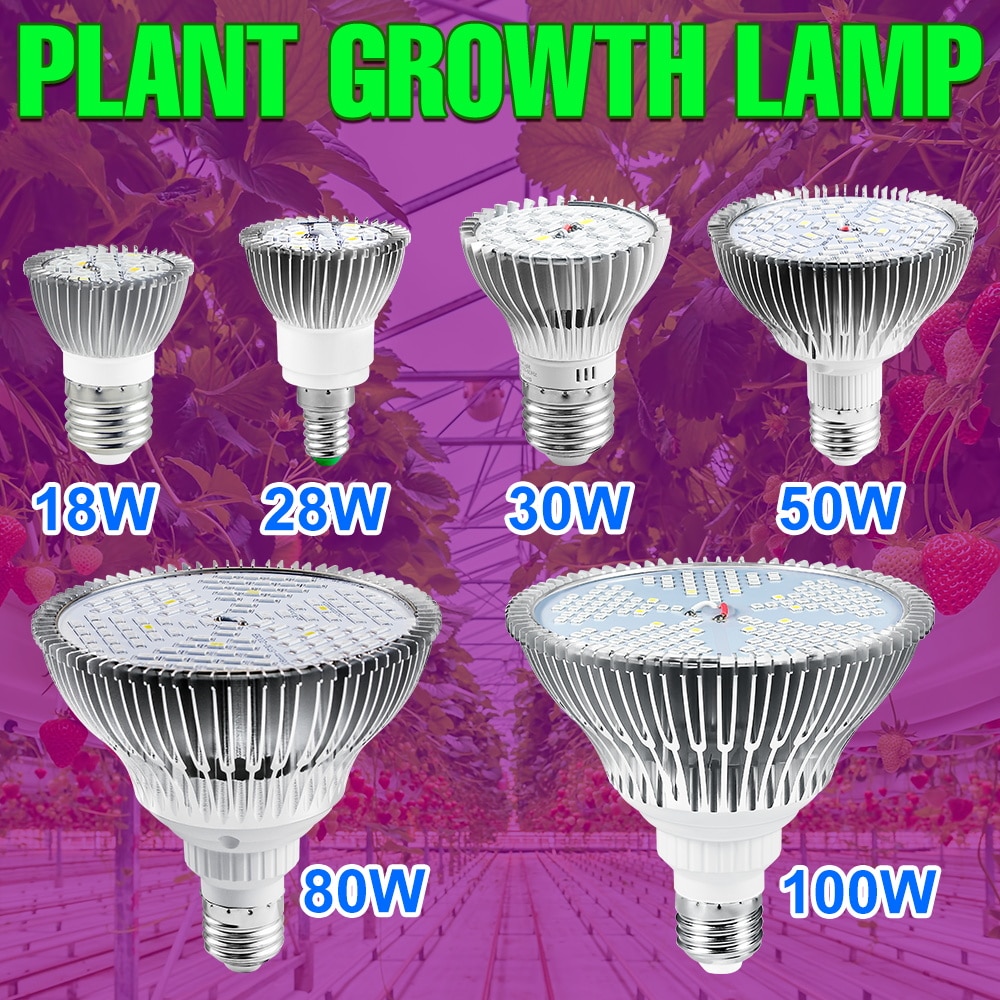 220V LED élèvent l'ampoule spectre complet plante lumière E27 Phyto lampe E14 Fitolamp pour serre hydroponique fleurs semis Phytolamp