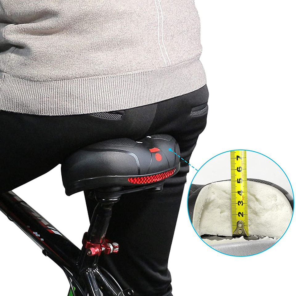 Sillín de bicicleta de GEL 3D para hombre y mujer, asiento grueso para bicicleta de montaña y carretera, hueco, transpirable, cómodo y suave