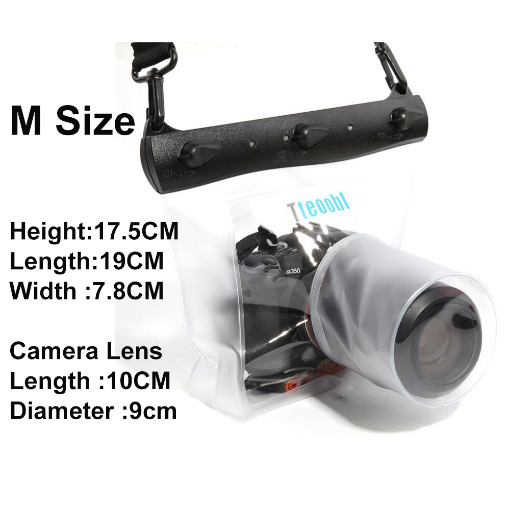 20M Unterwasser Tauchen Tasche Slr Kamera Gehäbenutzen fallen Beutel Trocken Tasche Kamera Wasserdicht trocken Tasche für Kanon Nikon Dslr slr: transparent M