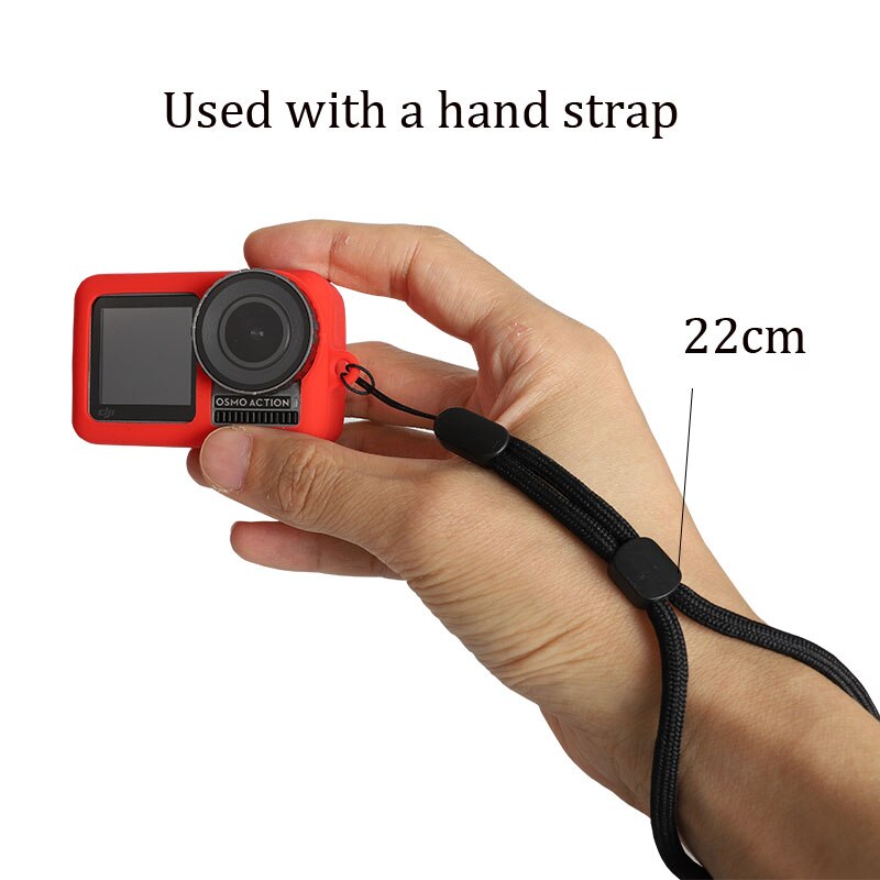 OSMO ACTION Silicone Protective Case Soft Cover + Lens Cap + Lanyard + Wrist Strap For DJI OSMO ACTION Action Camera Accessories
