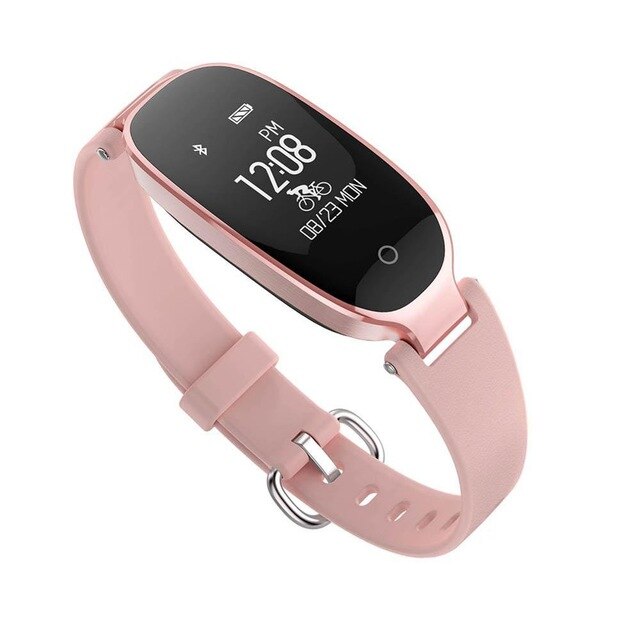 B79 Female Smart Bracelet Fitness Tracker PPG ECG Blood Pressure Double Heart Rate Sleep Monitoring Call Reminder PK S3 S3pro: S3 Pink