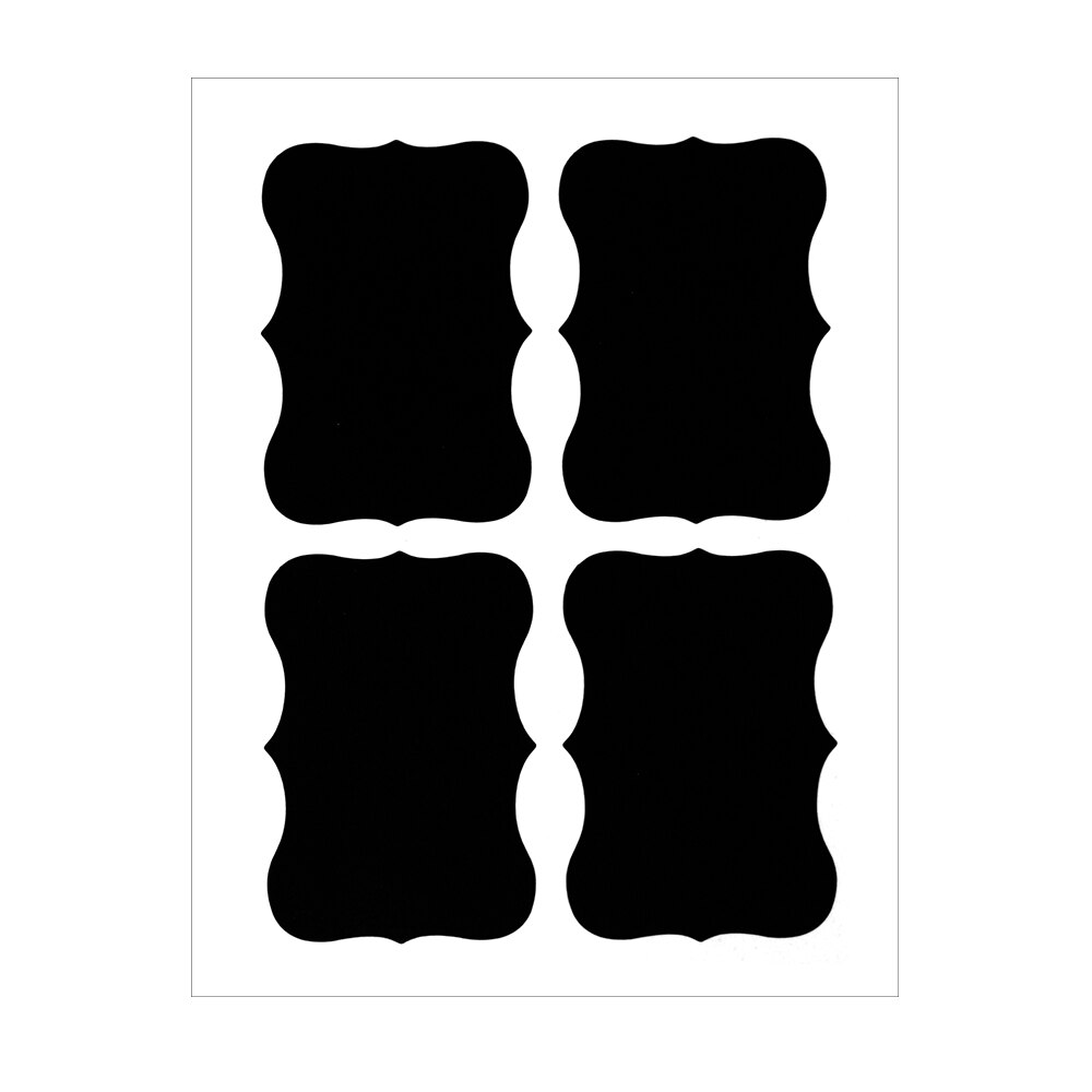 1 sæt sorte vandtætte etiketter klistermærker kridttavle krydderi syltetøjsglas flaske tags hjem køkken butik organiser arrangere tilbehør