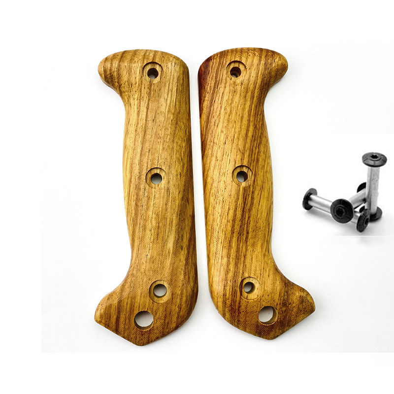3 Types Custom Natural Solid Wood Knife Handle Scales WIth Screw Sets For Kabar BK2 BK9 Knives Grip DIY Make Accessories Parts