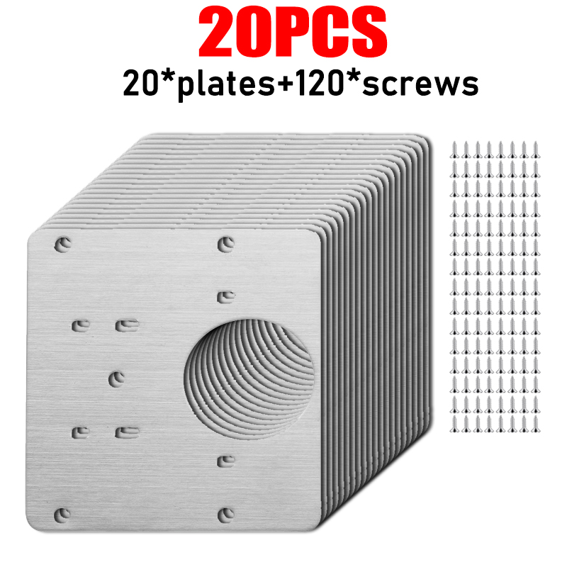 Cabinet Hinge Repair Plate Kits Stainless Steel Door Hinges Mounting Plate with Hole Replacement Bracket for Cupboard Furniture: Black/Gold