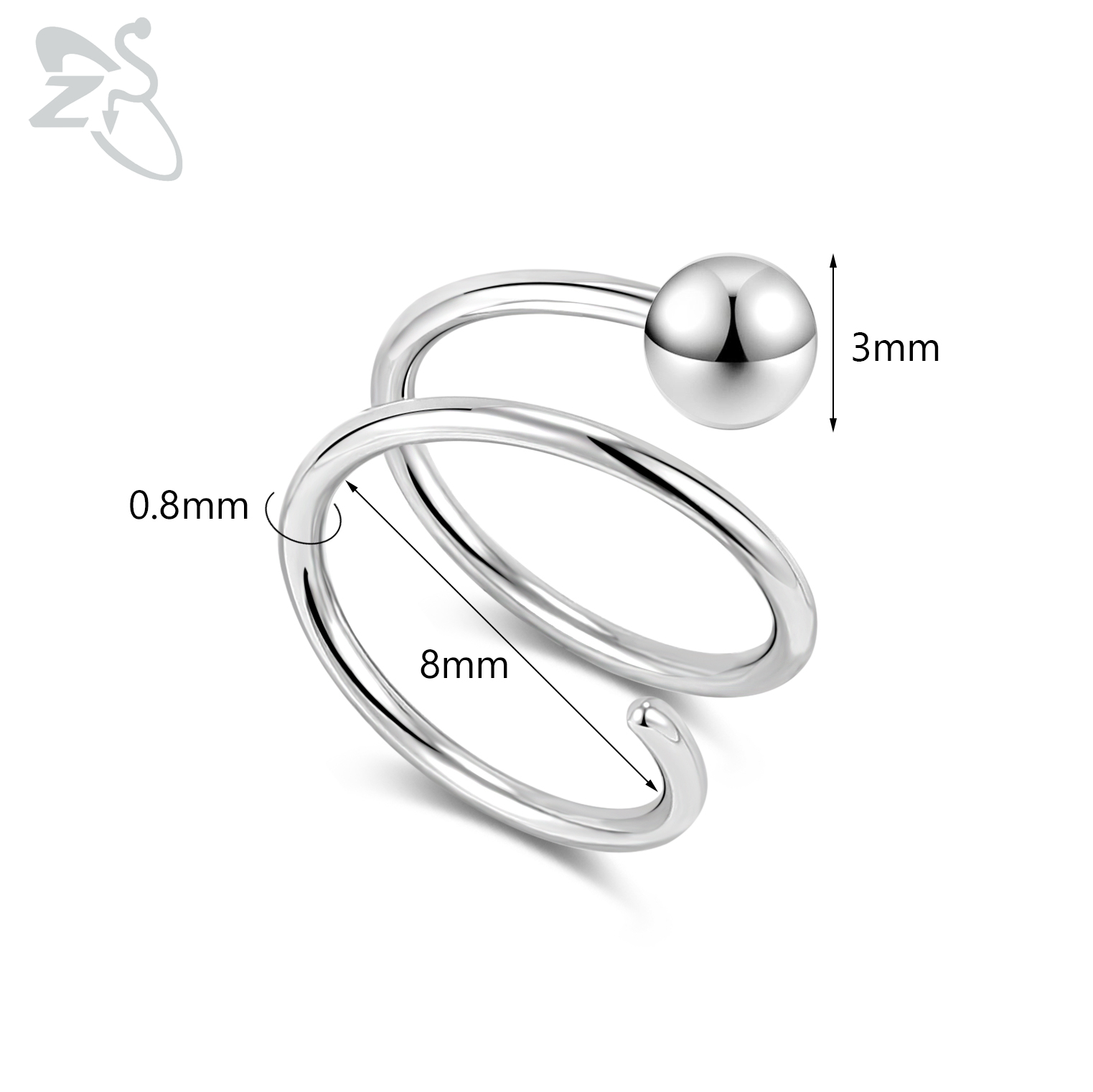 ZS 1 ST 20G Dubbele Lagen Rvs Neusring Vlinder Ster Neus Hoop Ringen Oorkraakbeen Tragus Helix piercings Sieraden: Licht Geel Goud Kleur