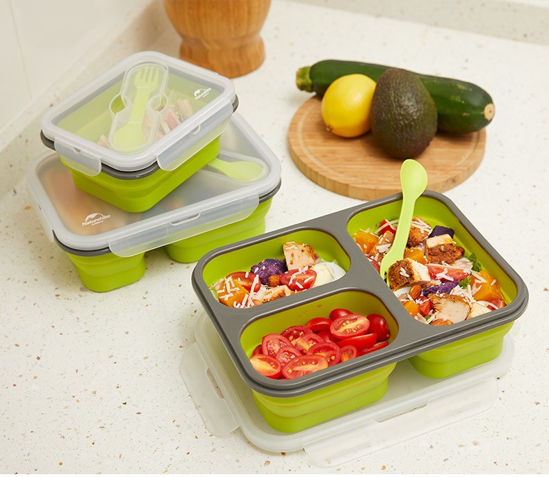 NatureHike na wolnym powietrzu składane silikonowe pudełka na kanapki pojemniki na żywność przenośne piknikowe zamknięte pojemniki na żywność