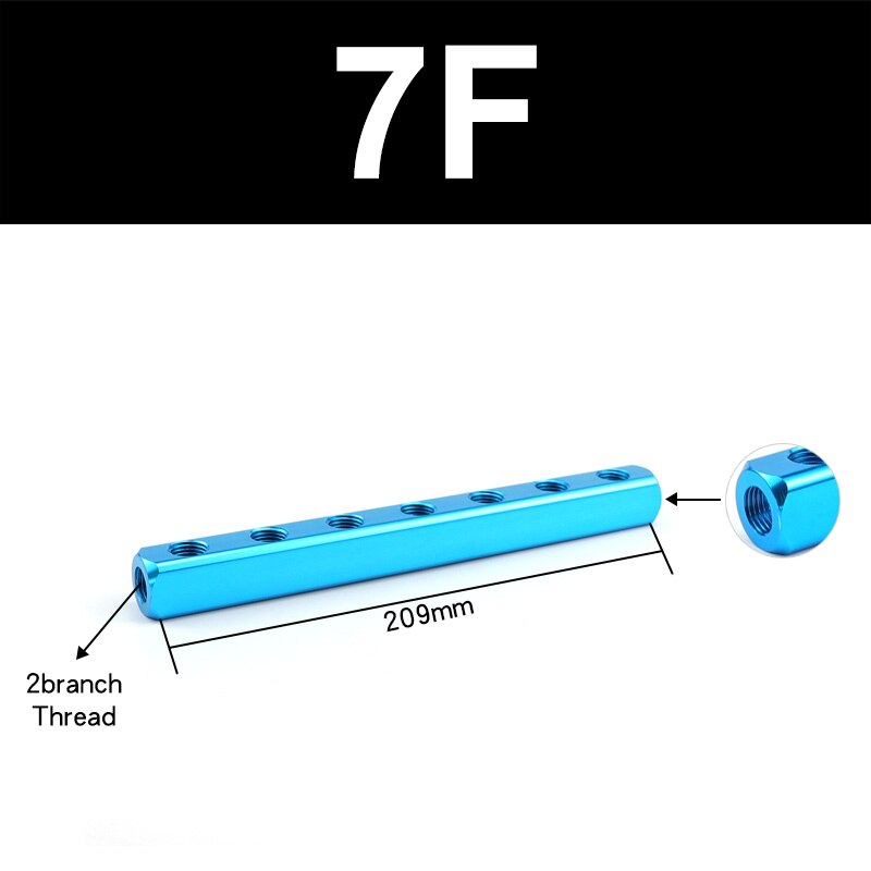 Bus Plaat Bus Bar Al-2345 Pneumatische Connector Bus Uitlaat Distributie Board Air Bron Tak Connector Regeling Multiway: AL-7F