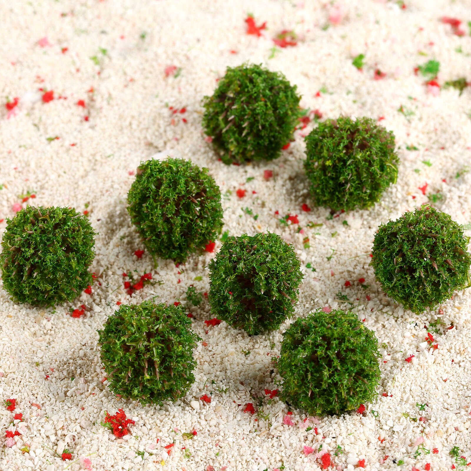 30Pcs 3.5Cm Landschap Landschap Topiary Groen Model Bomen Spoorweg Trein Diorama Scene Layout 1/100 Oo Ho Kunstmatige planten