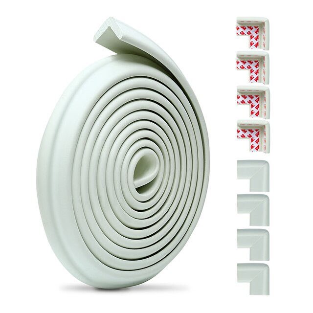 Bescherming Babyhoek Protector Baby Bescherming Meubels Hoeken Soft Thicken Bescherming Strip Tafel Bureau Edge Guard Strip: White