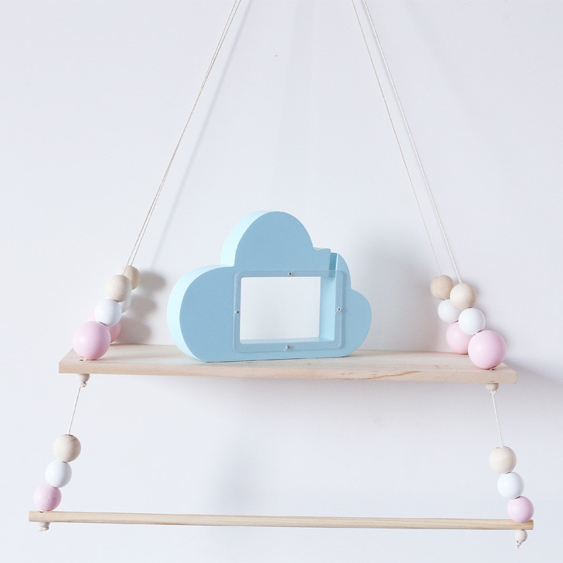 Wooden Creativity Transparent Clouds Piggy Bank Toys Kids Room Decoration Crafts Piggy Bank Photography Props Birthday