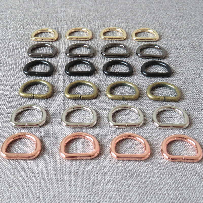 10 stuks 20mm metalen d-ring riemgesp tas kat hond halsband riem harnas naaiaccessoires tasriemen sterke hardware