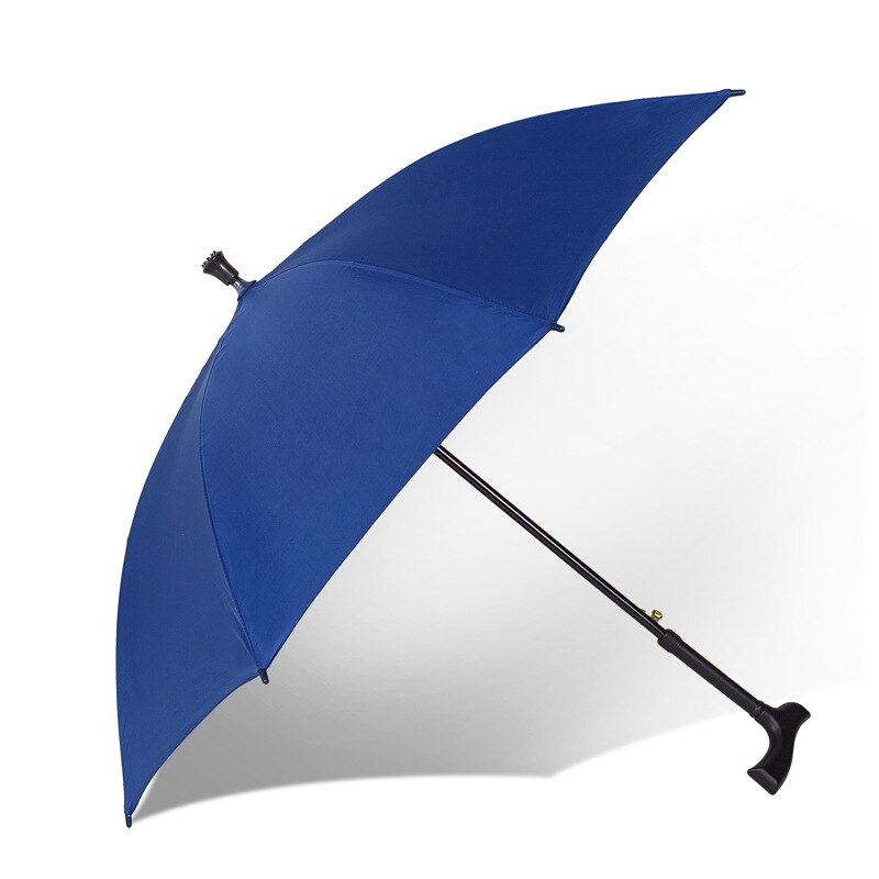 Stokparaplu Wandelstok Paraplu Wandelparaplu Cane-Umbrella Groot - 105cm - 2-in-1 Fritzgriff Handstok Paraplu voor Mannen Vrouwen en Outdoor Wandelaar (Blauw