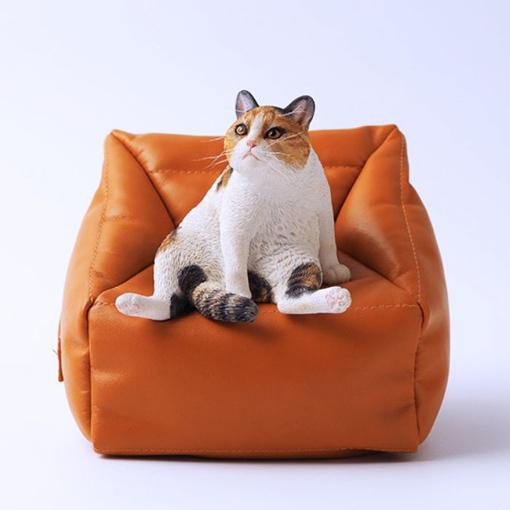 JXK 1:6 Scale Orange Cats Figure Cute Lazy Cat Pet Healing Figure Felidae Animal Collector Toy Resin Desktop Decoration: JXK055G