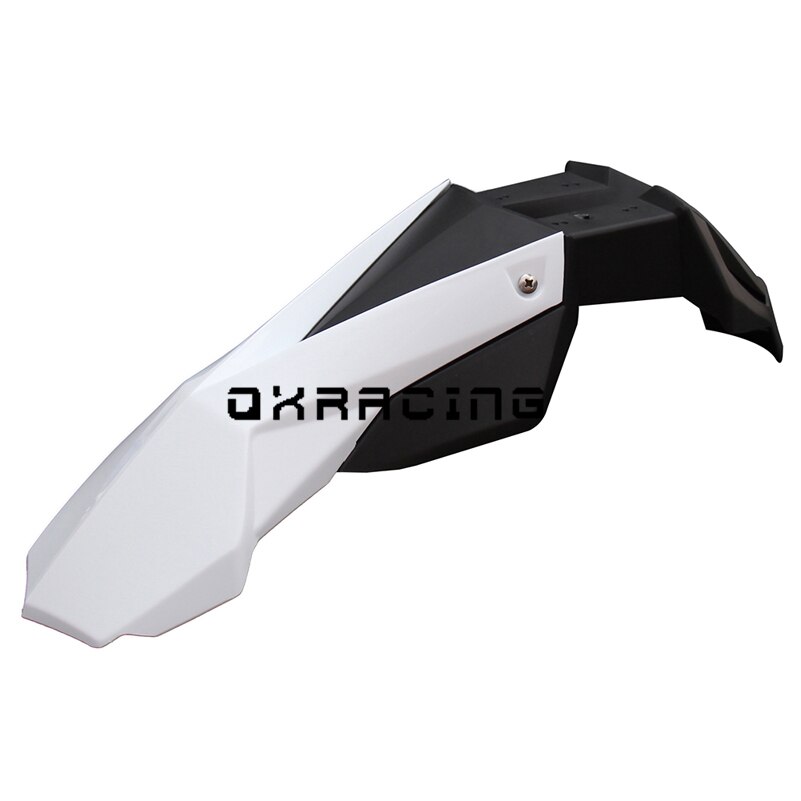 Guardabarros delantero Universal para Motocross, guardabarros para ruedas de 17 pulgadas, todoterreno, Supermoto, Dirt Pit Bike: white  and black